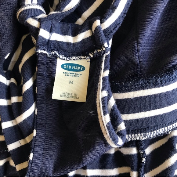 Old Navy Knit Tiered Navy Stripe Maxi Dress - Picture 11 of 13